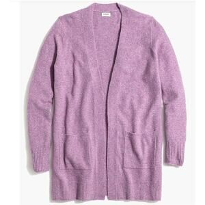 J. Crew Open Front Cardigan Sweater Super Soft Yarn Orchid Lavender Lilac sz S